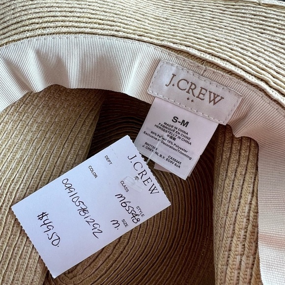 J.Crew Stylish Tan Fedora Hat with Black Band - Picture 8 of 9